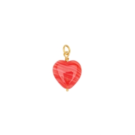Pico French Grande Heart Vedhæng - Red
